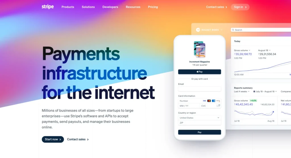 Stripe - Website that Sets the Benchmark of Excellence