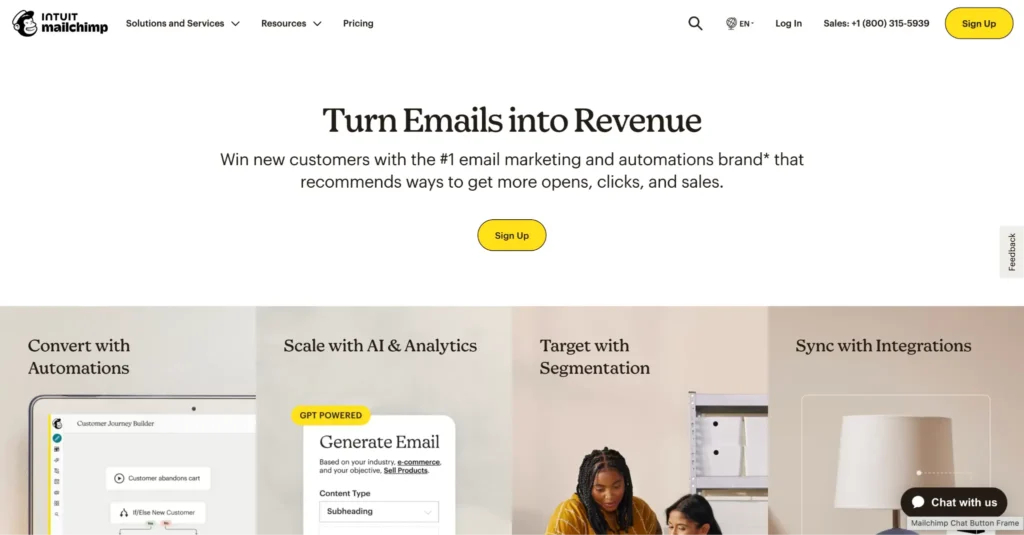 Mailchimp - A Website that is Functional And Visually Appealing